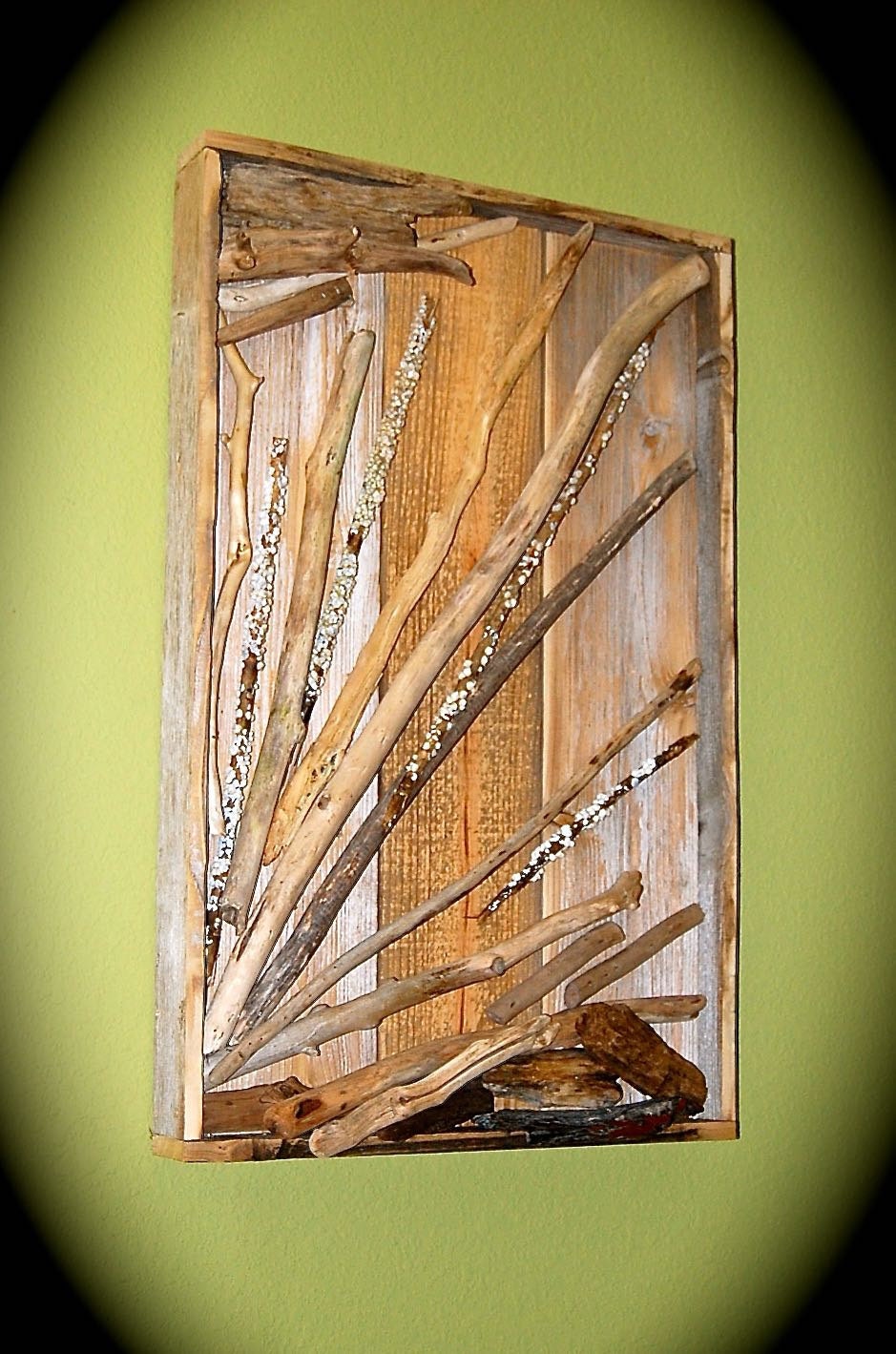 Wall Art Coastal DecorDriftwood and Barnacle Wall by BeachDazzled