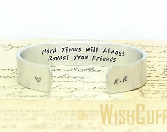 Gifts For Friends- Friends Bracelet, Personalized Cuff Bracelet, Handstamped, Unique Gift, Gift Ideas, Birthday Gift, Bracelet, For Her.