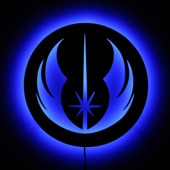 Jedi Order Logo Lamp - LED Backlit Star Wars Sign and Jedi Wall Art ...