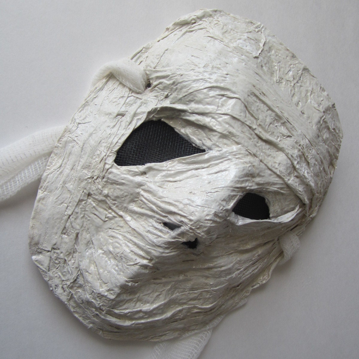 Creepy Mummy paper mache mask by FreakyFaces on Etsy