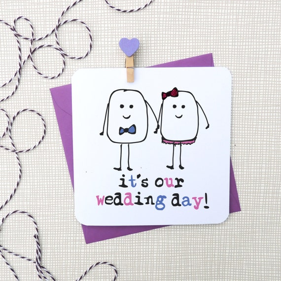 its our wedding day greeting card