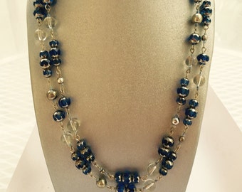 Blue Bubbles Wrap Around Necklace