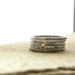 Thin Sterling Silver Stacking Rings, Tribal Designs, Delicate Rings, Five Stack, Bohemian, Silver Stack Rings, Rustic Jewelry, Skinny Stack