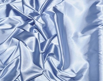 Stretch Satin Baby Blue fabric 52" wide...bridal, lingerie , home decor, pajama's, sleep wear, formal wear