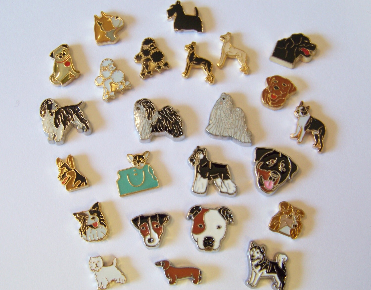 NEW Floating Dog Breed Charms choose 1...see availibility in