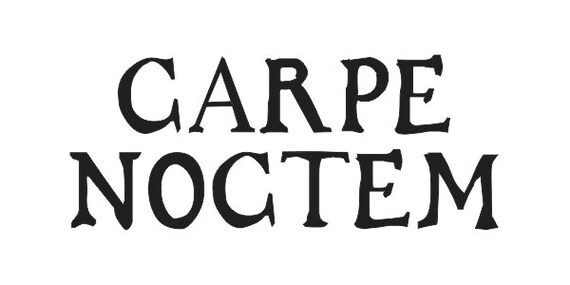 CARPE NOCTEM Rubber Stamp Perfect Halloween Message by
