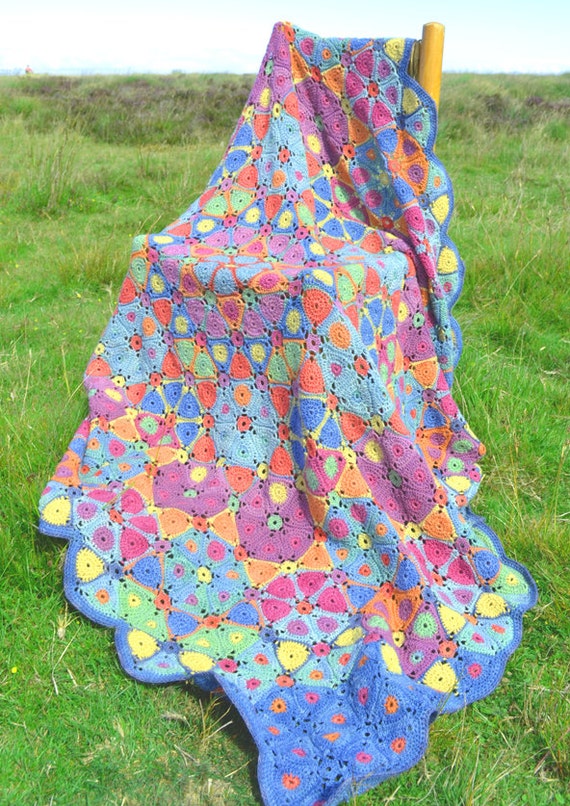 Kaleidoscope Crochet Afghan/Blanket Booklet PDF CROCHET