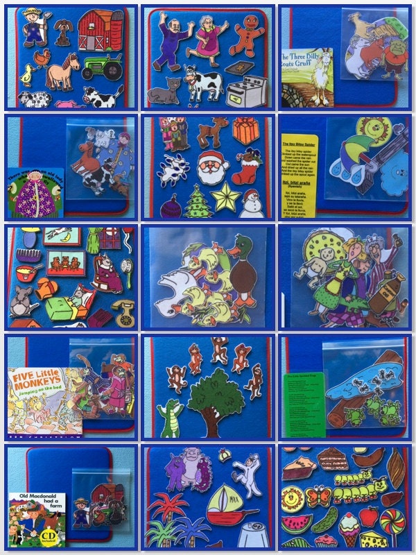 Felt Board Story Pack ALL IN ONE Includes precut felt set