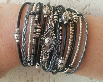 Evil Eye Bracelet - Wrap Bracelets for Women - Wrap Bracelet - Multistrand Leather Bracelet - Evil Eye Jewelry - Best Selling Item