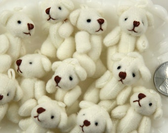 Mini Bear - 38mm Cute Mini Teddy Bear Fuzzy Soft Plush Bears - 3 pc set