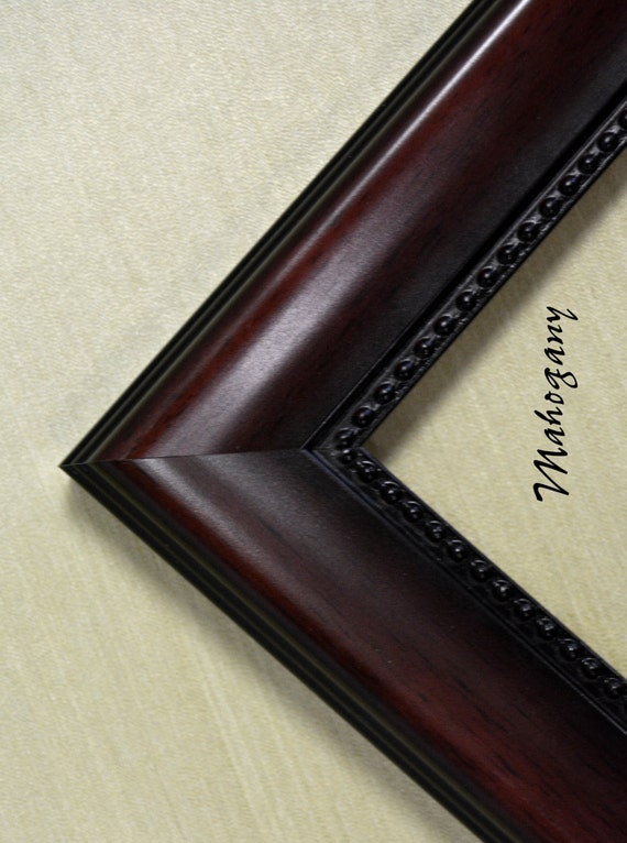 14 x 18 20 x 24 Classic Beaded Wood Picture Frames in Mahogany