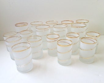 Vintage Rubber Coated Drinking Glasses in Rainbow by GypsyMouse
