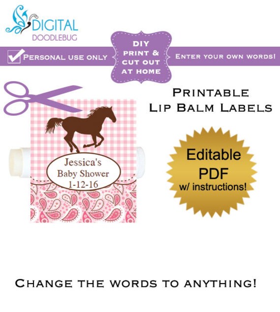 diy editable printable lip balm labels no14 by digitaldoodlebug