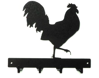 Rooster Metal Art Key Rack - Free USA Shipping