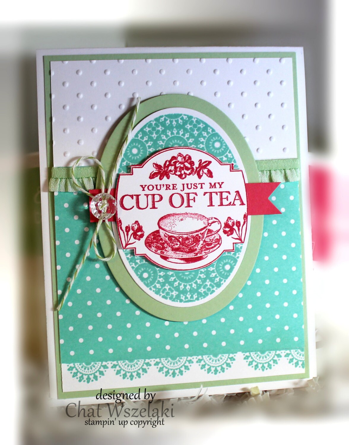 Stampin' Up Cup of Tea Card by nitestamper on Etsy