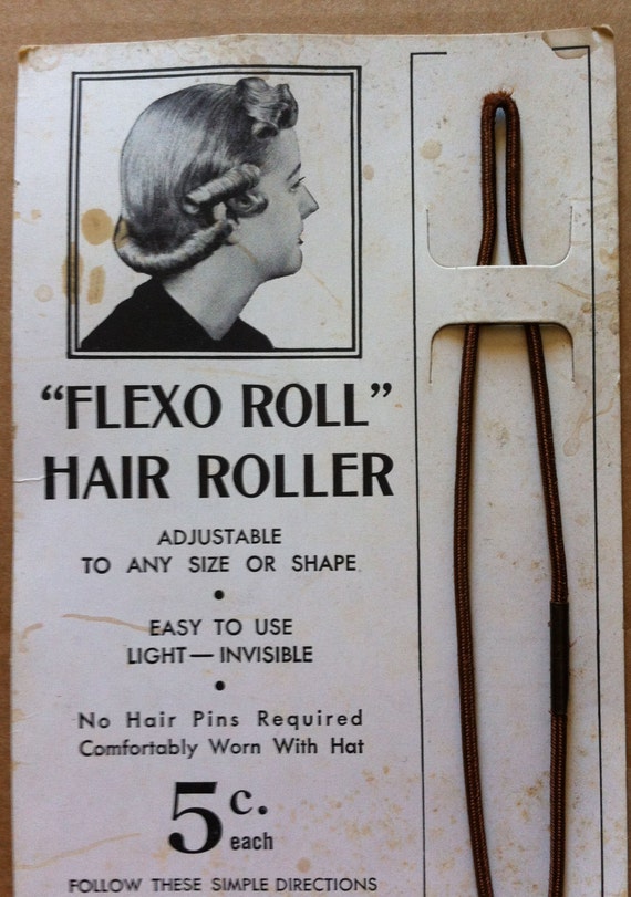 Vintage Late 30s early 40s Hair Roller for Pin-up Hairstyles