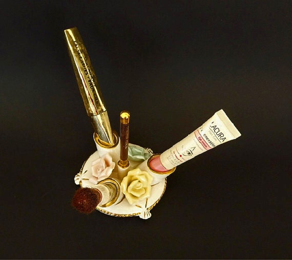 Vintage Art Deco Lipstick Holder Dresser Decor Vanity Decor