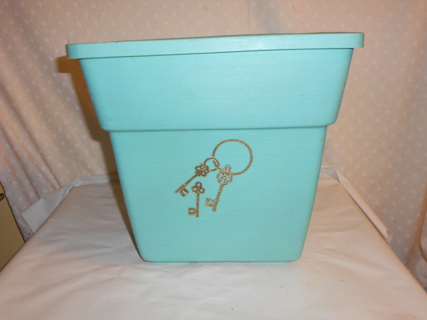 Trash Can Waste Basket Raymond Loewy Teal Haute Juice