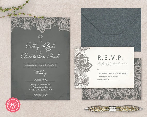 DIY Christian Wedding Invitation RSVP Kit DIY Christian Wedding Invitation RSVP Kit