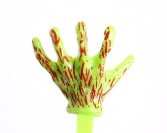Zombie Hand Cupcake Picks, Monster Hand Cupcake Toppers, Walking Dead Cupcakes, Halloween Cupcake Picks (12)