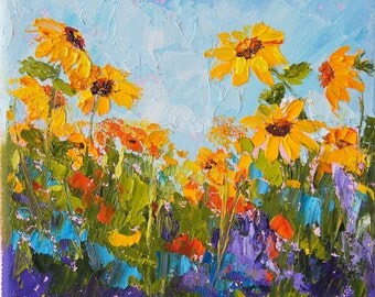 sunflower painting – Etsy