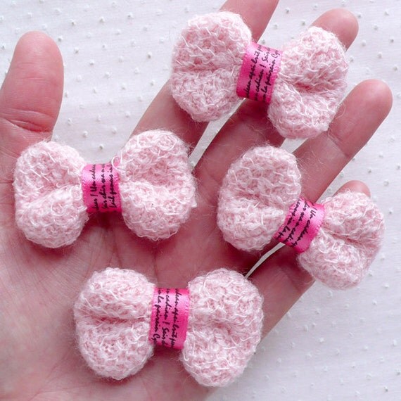 wool yarn bow cute fabric bow ties 4pcs 50mm by wool yarn bow cute fabric bow ties 4pcs 50mm by