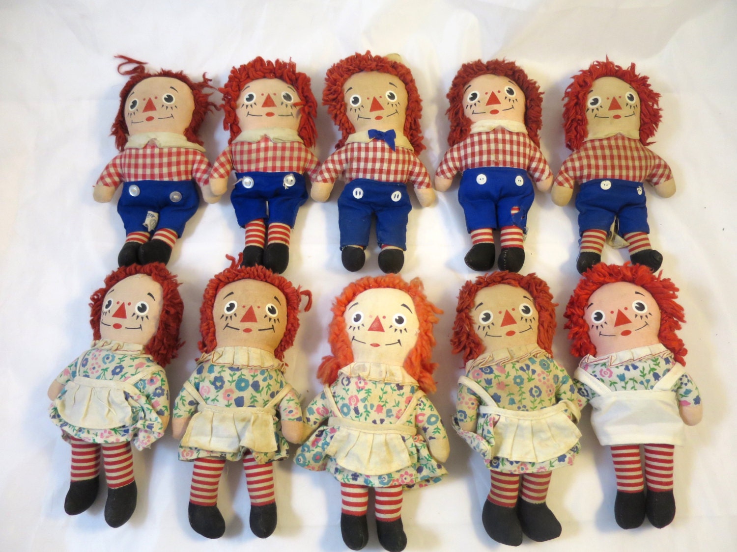 raggedy ann & raggedy andy dolls