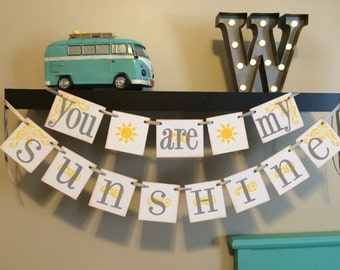 You Are My Sunshine Neutral Theme Baby Shower. Party Decoration. Banner and Garland. Baby Shower Banner. Baby Shower Decoration.