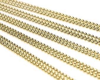100 Ball Chain Necklaces 28" Brass DIY Ball Chains Supply wholesale jewelry chain with Connectors H796x4