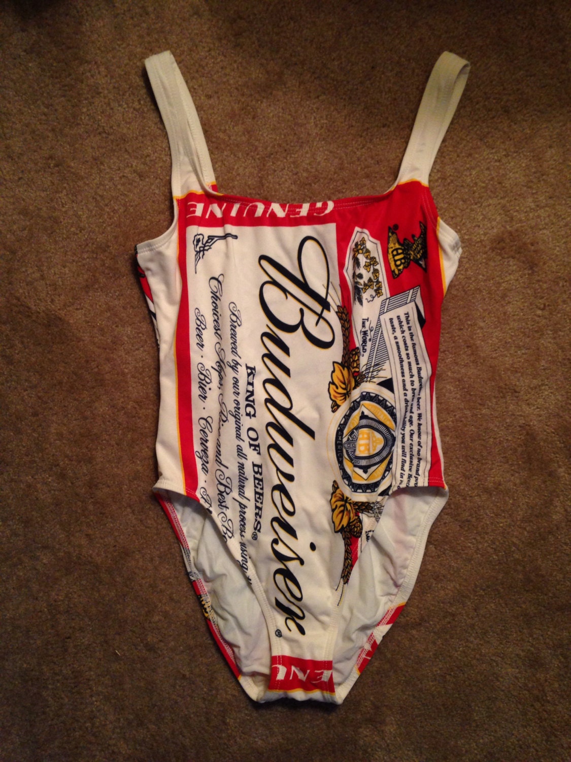 budweiser one piece bathing suit