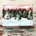 Winter Pine Tree Scene, Textured 5x7 Art by MyImaginationIsYours