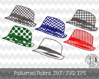 Patterned Fedora .DXF/.SVG/.EPS File for use with your Silhouette Studio Software