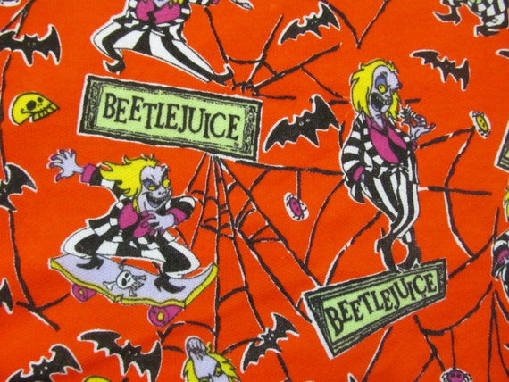 Beetlejuice NOVELTY Fabric 2 Meters of VINTAGE Tim Burton