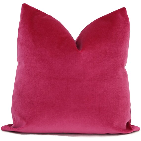 Magenta Velvet Decorative Pillow Cover 18x18 20x20 22x22