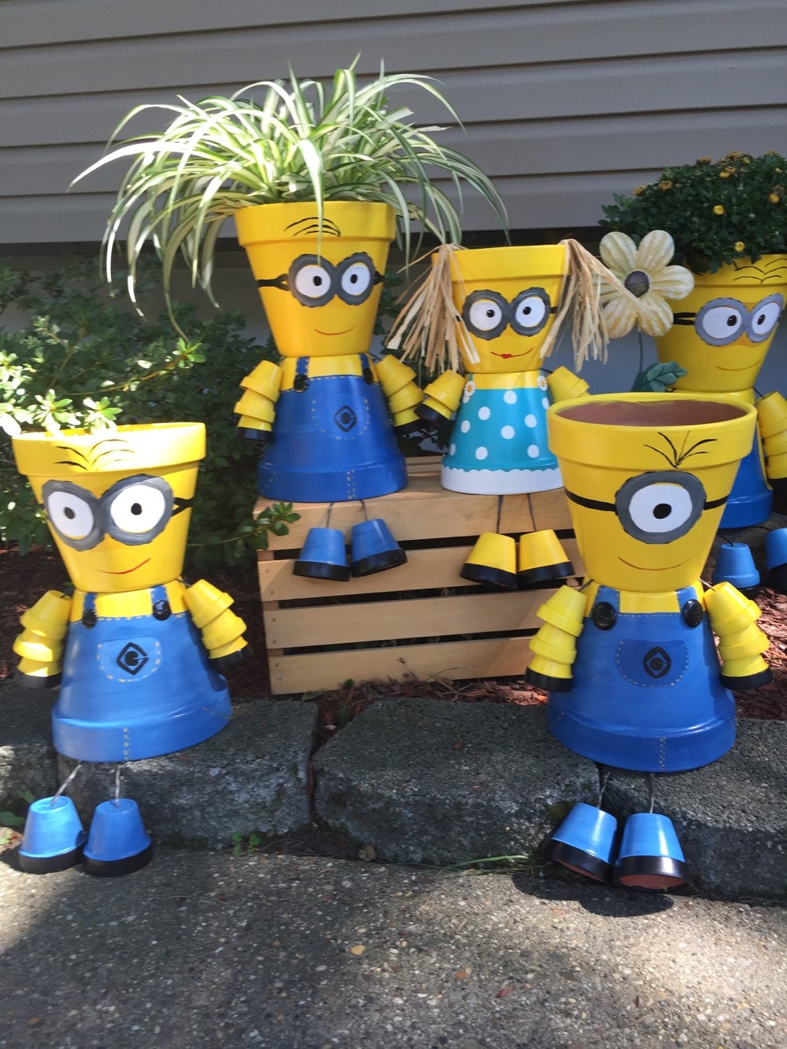  MINION  Clay  Pot  People Planters Minion  Boy or Minion  Girl