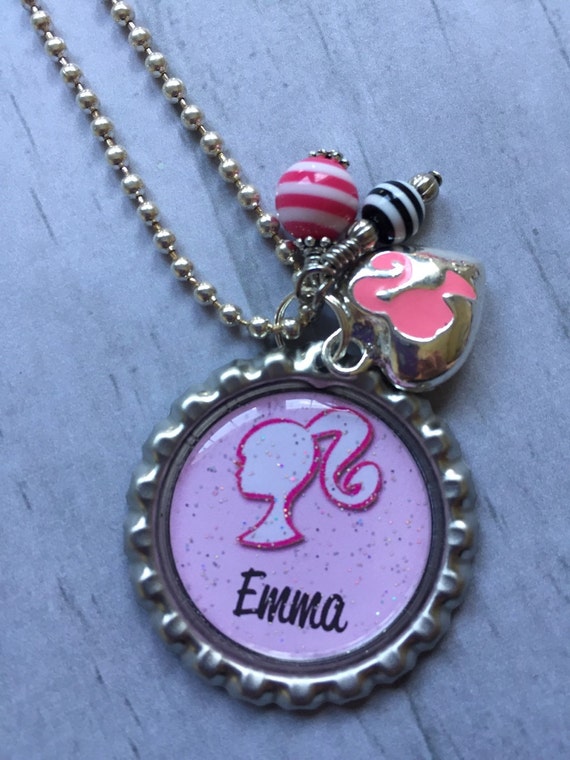 Barbie Necklace, Personalized Girls Necklace, Barbie Jewelry, Christmas