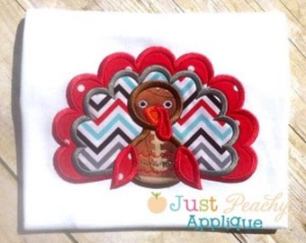Boy Turkey Machine Embroidery Applique Design Buy 2 for 4! Use Coupon Code 50OFF