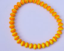 AMIKE - Single Liner Necklace, orange / brown