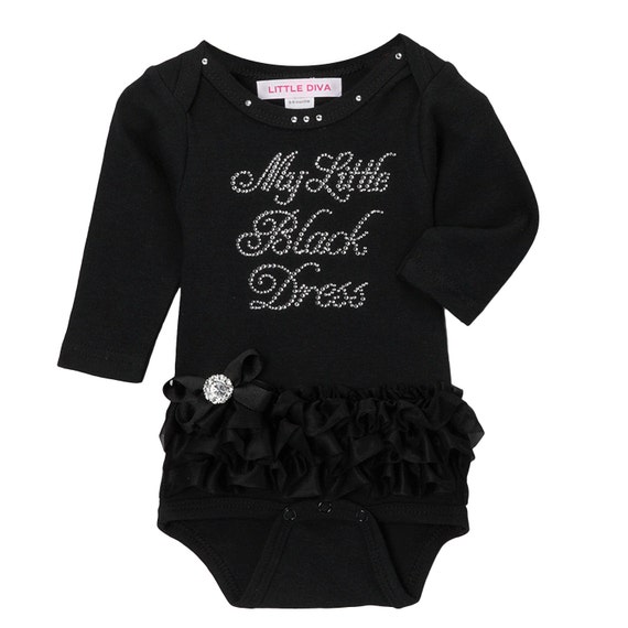 My Little Black Dress on Black Bodysuit with Black Tutu Ruffles FREE ...