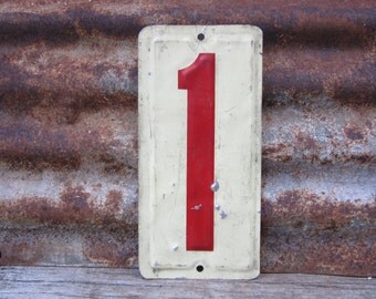 Number Sign Vintage Metal Number Three Sign Number 3 Price