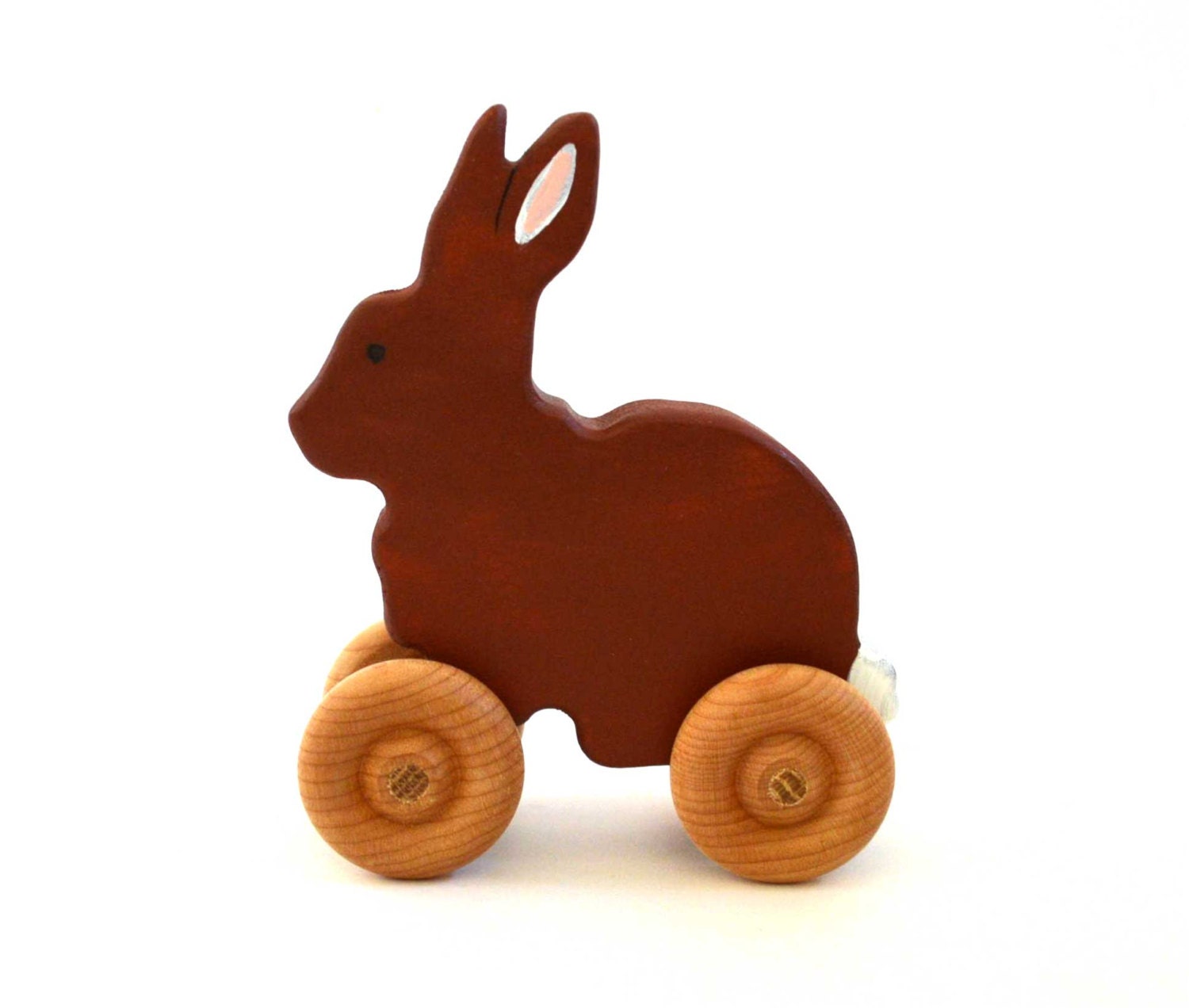Toy Rabbit Wooden Waldorf Toy For Toddlers and Babies Push