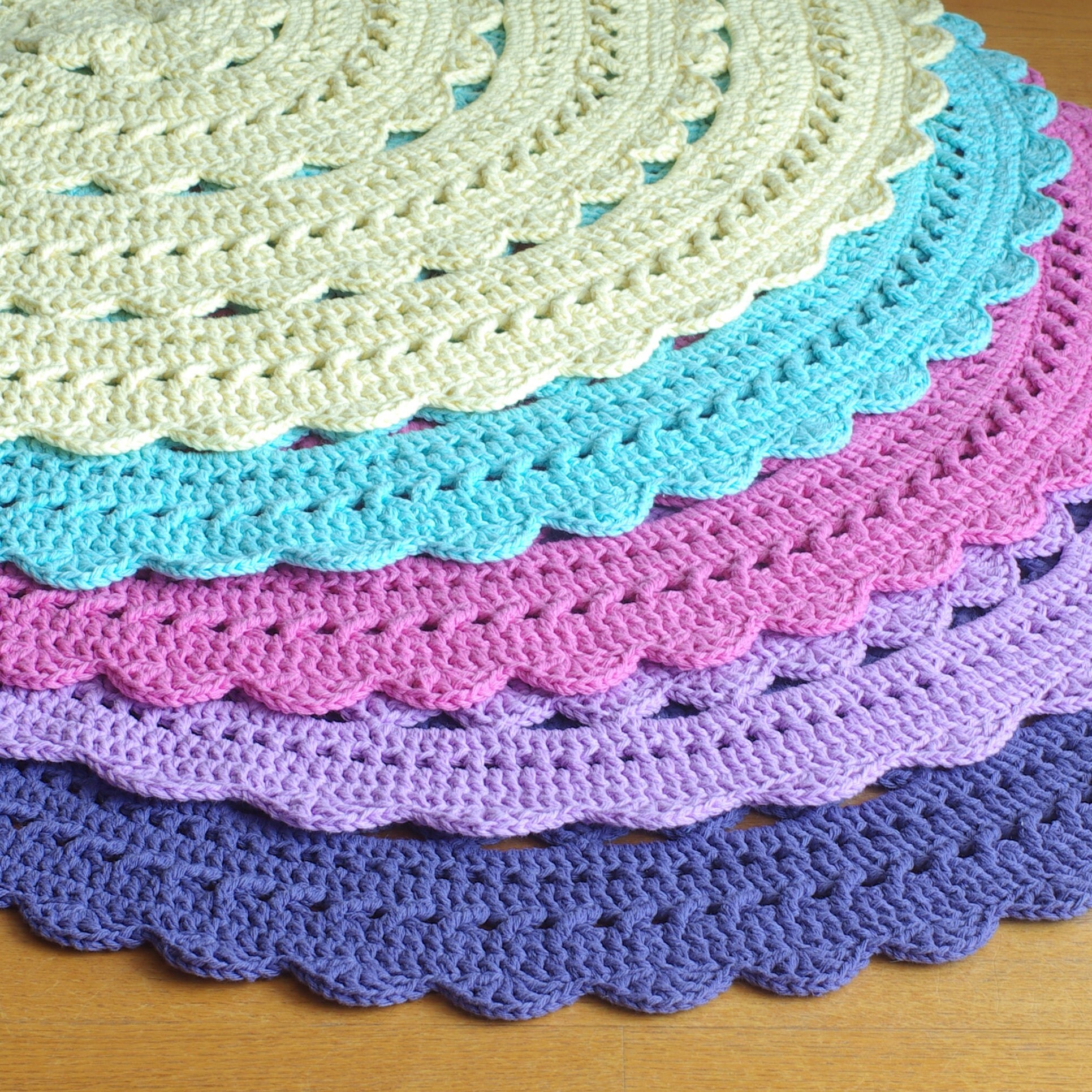 shoppe crochet t's placemats coasters & baskets by of patterns Crochet