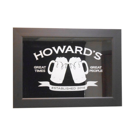 Items similar to Custom Bar Mirror 12" x 18" w/ Hardwood Frame