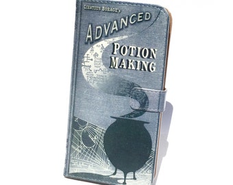 Book phone /iPhone flip Wallet case-Harry Potter for iPhone 7, 6, 6 & 7 plus, 5, 5s, 5c, 4- Samsung Galaxy S7 S6, S5 , Note 4, 5, 7 LG,