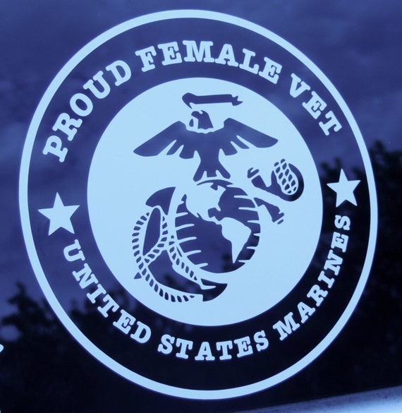 Download Items similar to Proud Female Veteran USMC Decal ...