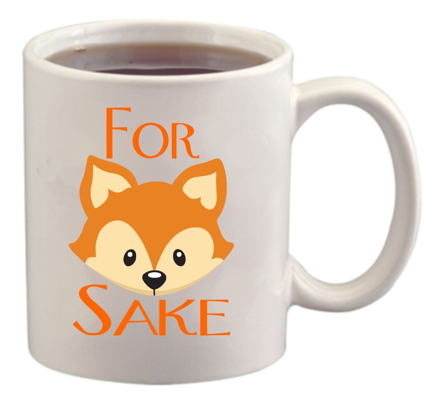 For Fox Sake mug / coffee cup by crests on Etsy