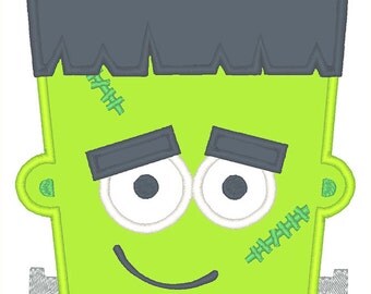 Frankenstein Applique Embroidery Design - Instant Download