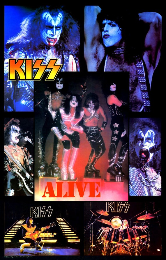 KISS 24 x 36 Alive II Era Collage Poster Mint Condition