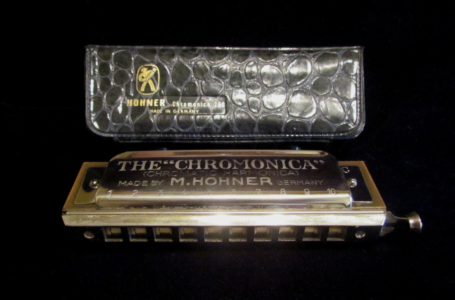 Vintage M. Hohner Chromonica Chromatic Harmonica Model 260 Key