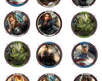 The Avengers Cupcake Toppers Set (Digital)